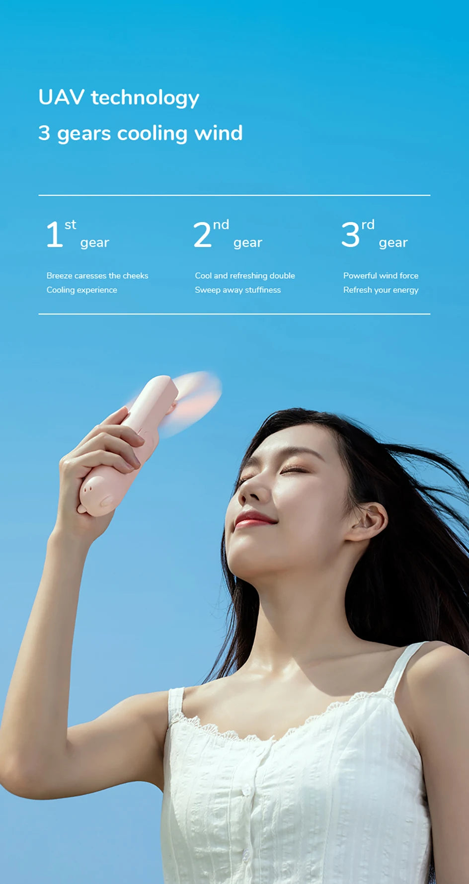 3-in-1 Mini Handheld Fan – USB, Power Bank & Light